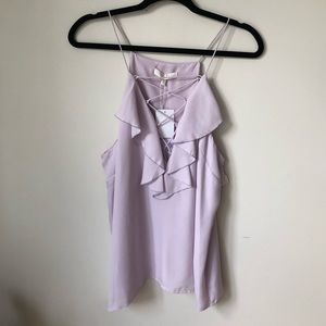 Nordstrom Lilac Ruffle Blouse